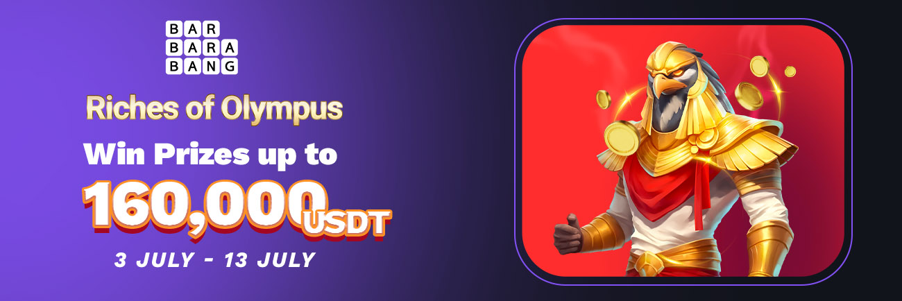 Riches of Olympus Tournament by Barbara Bang – 160,000 USDT Prize Pool!