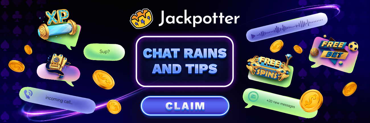 🎉 Jackpotter on-site Chat Rains & Tips Are LIVE! 🎉