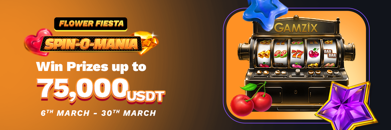 🎉 Flower Fiesta Tournament – Part of the Gamzix Spin-O-Mania campaign with a 75,000 USDT prize pool! 💰🎰🌸✨