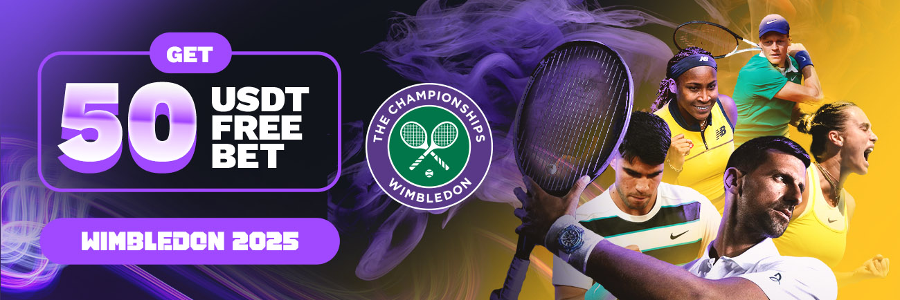 Wimbledon 2025 - Bet & Get 50 USDT Free Bet!