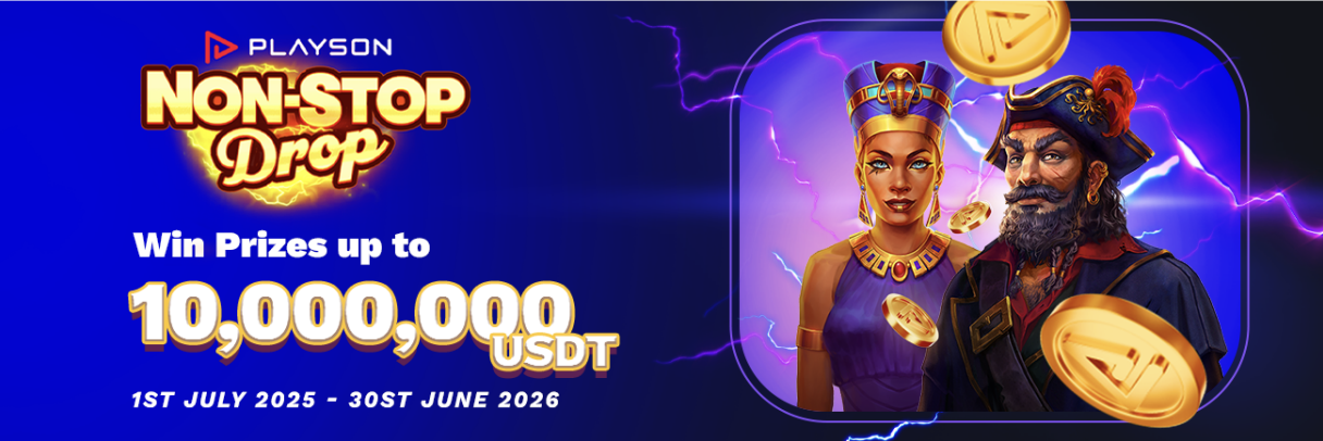 Non-Stop Drops & Races Tournament by Playson – 10,000,000 USDT Prize Pool!